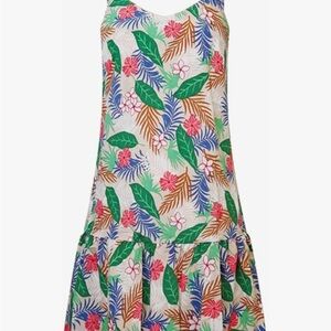 Boho short slip floral dress Xs